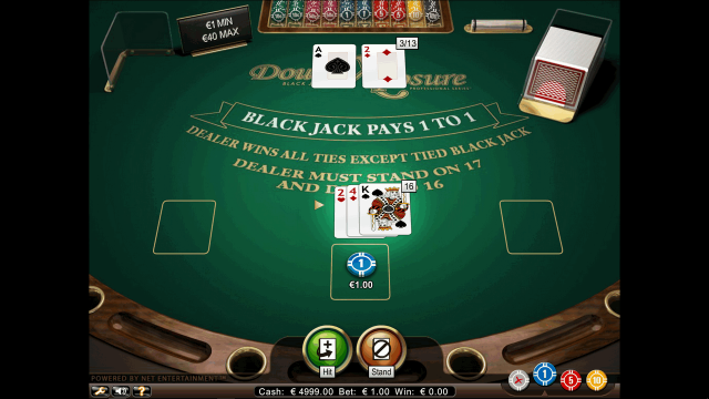 Характеристики слота Double Xposure Blackjack Pro Series 1