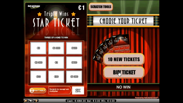 Бонусная игра Triple Wins Star Ticket 5