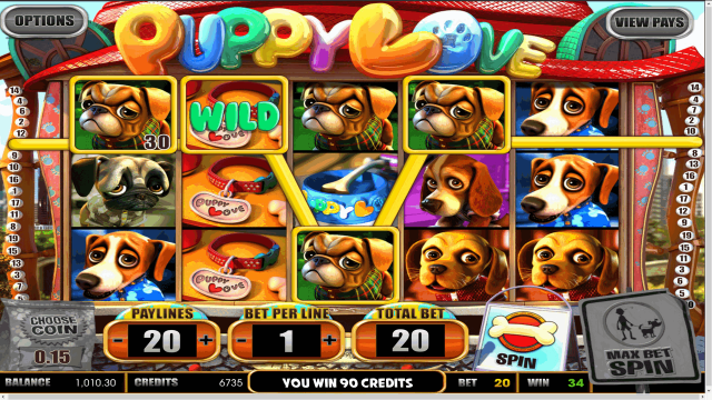 Игровой интерфейс Puppy Love 4