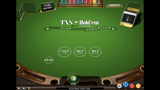 Характеристики слота TXS Hold'em Pro Series 1