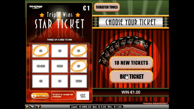 Характеристики слота Triple Wins Star Ticket 2