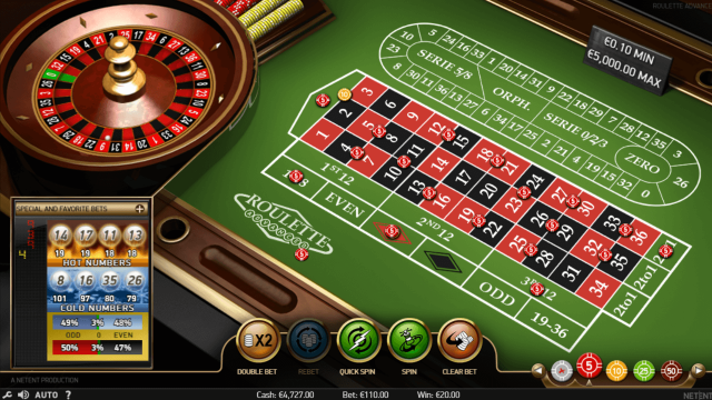 Игровой интерфейс Roulette Advanced 6